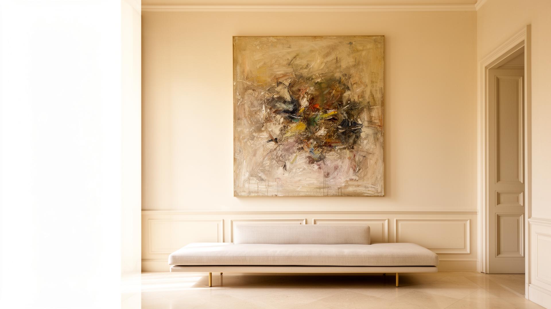 Curated painting in a luxury interior